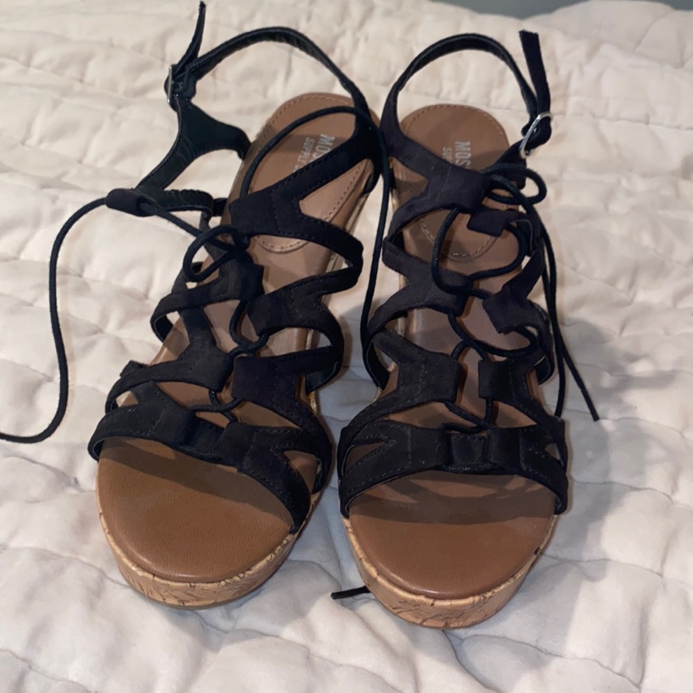 Lace up wedges